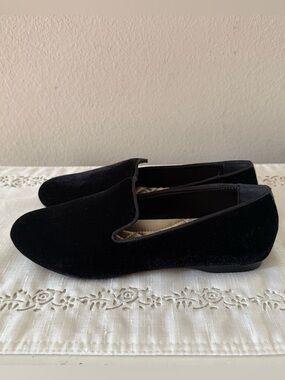 Birdies Starling Black Velvet Flats Size 6.5